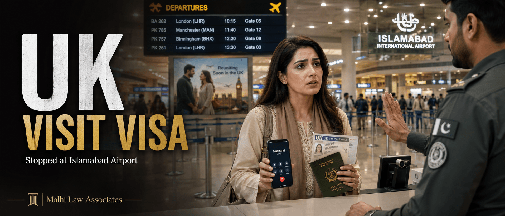 Wife Travelling to UK on Visit Visa Stopped at Islamabad Airport
