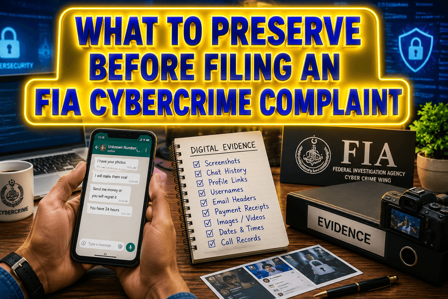 What to Preserve Before Filing an FIA Cybercrime Complaint